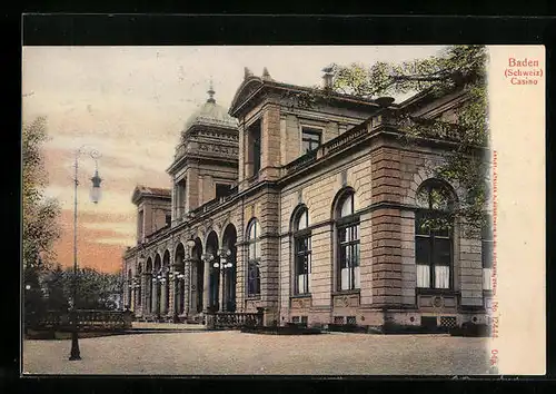 AK Baden, Strassenpartie am Casino