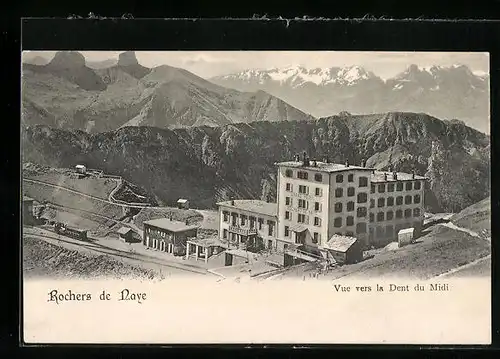 AK Rochers de Naye, Vue vers la Dent du Midi