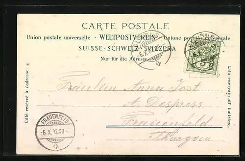 AK Glarus, Teilansicht mit Berg