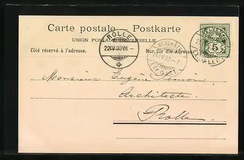 AK Neuchâtel, Port et Hôtel des Postes