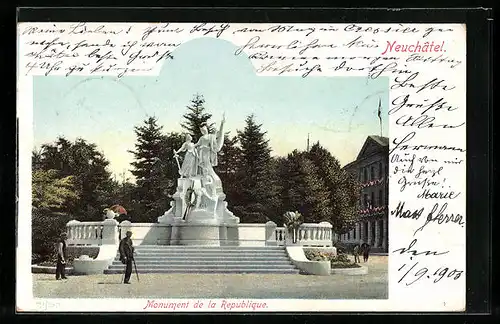 AK Neuchâtel, Monument de la Republique