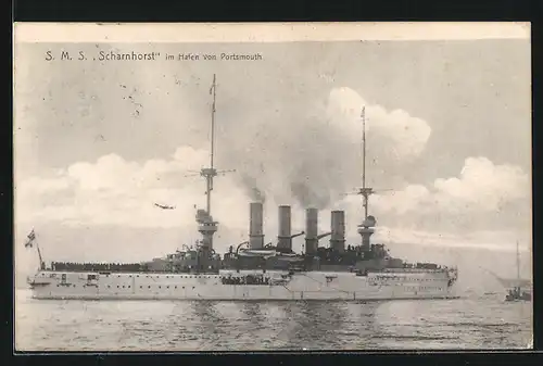AK Portsmouth, Kriegsschiff SMS Scharnhorst des Ostasiengeschwaders