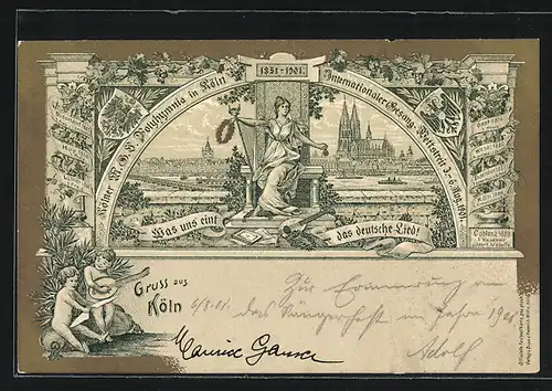 AK Köln, Internationaler Gesang-Wettstreit 1901, Sängerfest