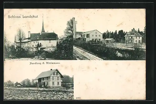 AK Utzenstorf, Handlung A. Mühlemann, Schloss Landshut und Ortspartie