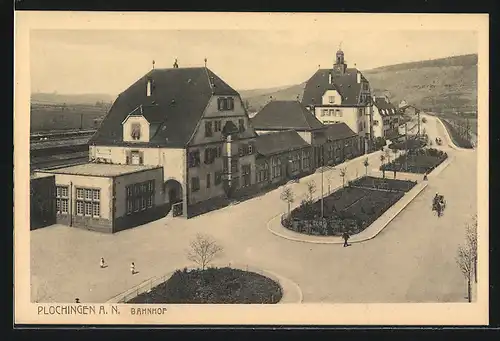 AK Plochingen a. N., Bahnhof, Totalansicht