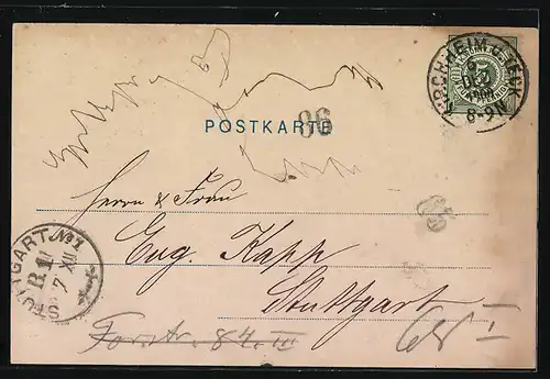 AK Kirchheim-Teck, Strassenpartie mit Gasthaus zum Tyroler