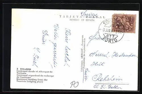 AK Ribadeo, Castropol desde el Albergue de Turismo