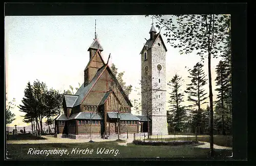 AK Brückenberg i. Riesengebirge, Kirche Wang