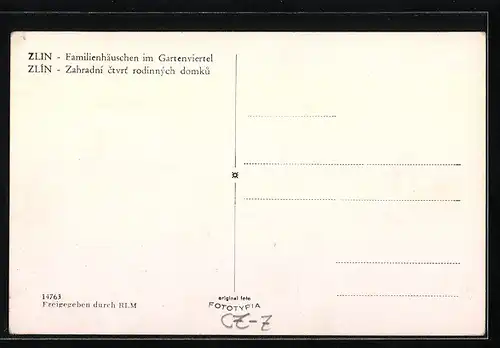 AK Zlín, Familienhäuschen im Gartenviertel
