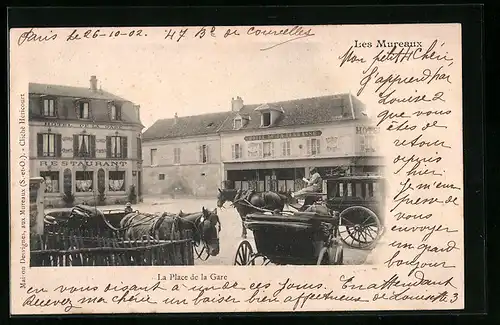 AK Les Mureaux, La Place de la Gare