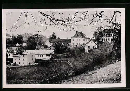 AK Krásná Hora, Ortspartie aus der Vogelschau