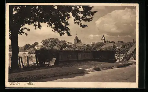 AK Verden /Aller, Ortsansicht von der Strasse