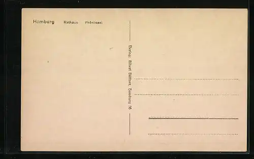 AK Hamburg, Phönixsaal im Rathaus