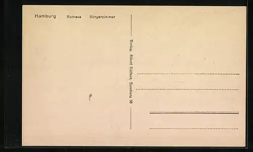 AK Hamburg, Bürgerzimmer im Rathaus