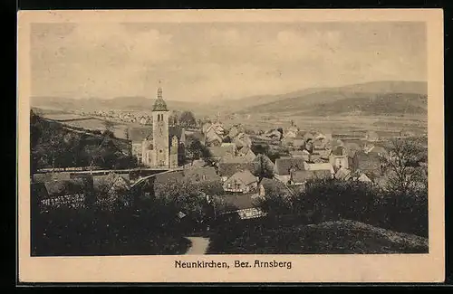 AK Neunkirchen Bez. Arnsberg, Gesamtansicht aus der Vogelschau