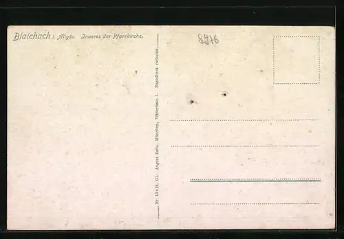 AK Blaichach i. Allgäu, Inneres der Pfarrkirche