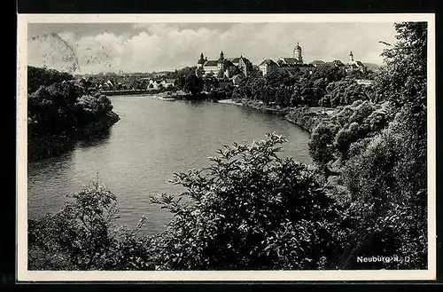 AK Neuburg a. D., Ortsansicht aus der Vogelschau