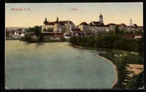 AK Neuburg a. D., Totalansicht aus der Vogelschau