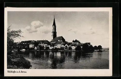 AK Vilshofen a. d. D., Ortsansicht an der Donau