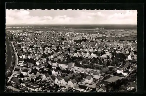 AK Mörfelden, Totalansicht vom Flugzeug aus