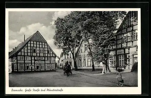 AK Bramsche, Grosse Strasse und Münsterstrasse