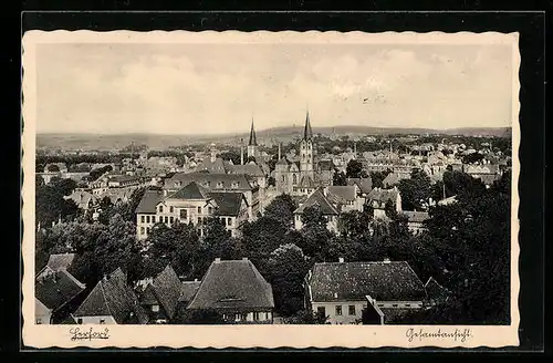 AK Herford, Gesamtansicht aus der Vogelschau