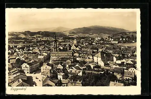 AK Deggendorf, Totalansicht vom Flugzeug aus