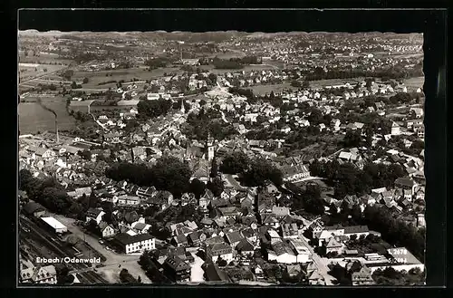 AK Erbach /Odenwald, Gesamtansicht vom Flugzeug aus