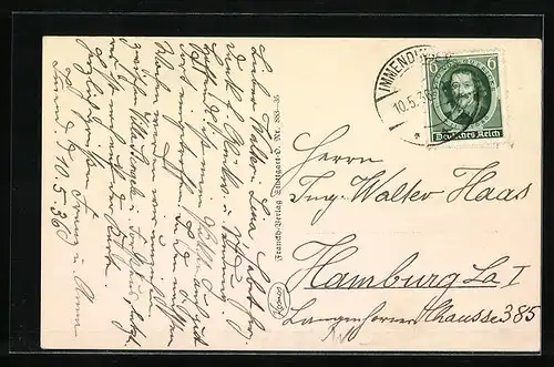 AK Immendingen, Gesamtansicht vom Höhenluftkurort a. Donau