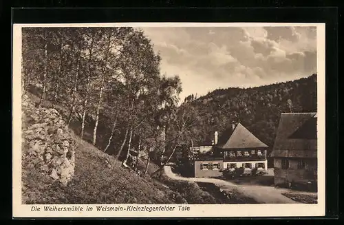 AK Weismain, Die Weihermühle im Kleinziegenfelder Tale