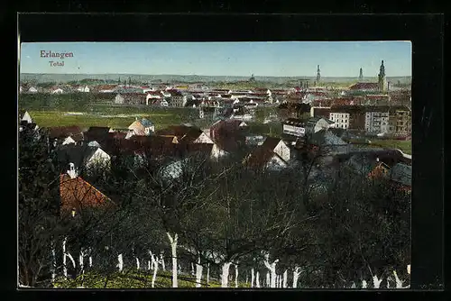 AK Erlangen, Totalansicht aus der Vogelschau