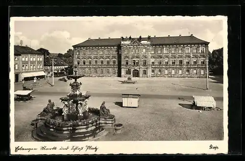 AK Erlangen, Markt und Schloss-Platz