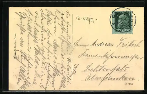 AK Passau, Innbrücke mit Dom