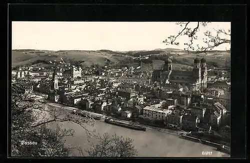 AK Passau, Panorama aus der Vogelschau