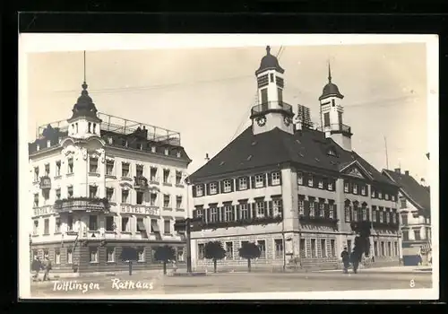 AK Tuttlingen, Rathaus und Hotel Post
