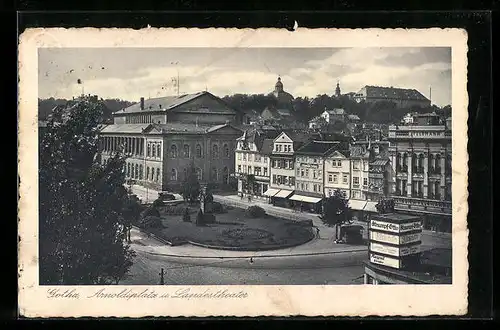 AK Gotha, Arnoldiplatz und Landestheater