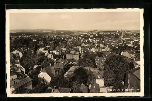 AK Lüdenscheid, Stadtansicht aus der Vogelschau