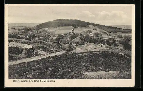 AK Bergkirchen bei Bad Oeynhausen, Totalansicht aus der Vogelschau