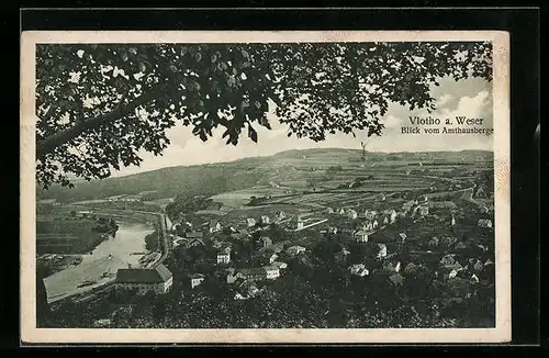 AK Vlotho a. Weser, Blick vom Amthausberg