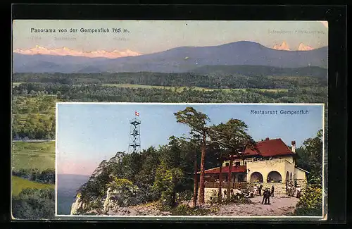 AK Gempen, Restaurant Gempenfluh, Panorama von der Gempenfluh