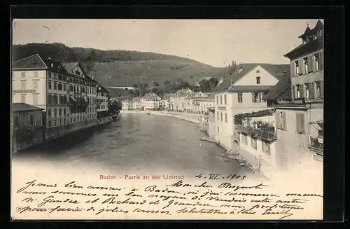 AK Baden, Partie an der Limmat