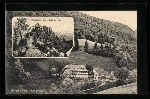 AK Langenbruck, Kinderheilstätte Dürstel, Panorama von Belchenfluh