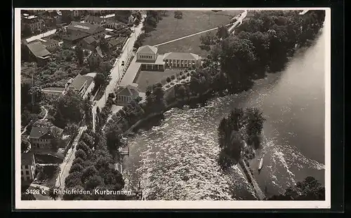 AK Rheinfelden, Kurbrunnen vom Flugzeug aus gesehen