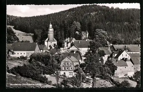 AK Nordenau / Sauerland, Ortsansicht mit Kirche