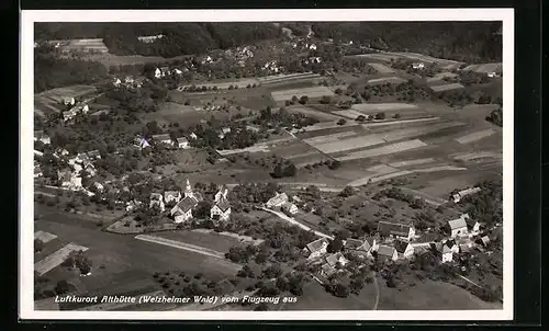 AK Althütte / Welzheimer Wald, Gesamtansicht vom Flugzeug aus gesehen