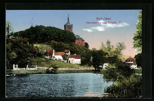 AK Bad Cleve, Schwanenburg vom Kermisdahl