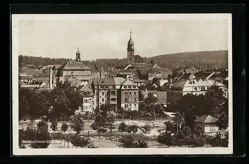 AK Bischofswerda i. Sa., Ortsansicht aus der Vogelschau