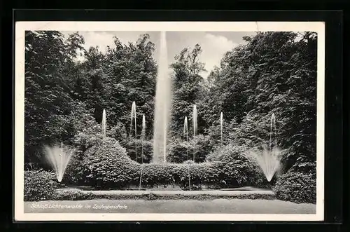 AK Lichtenwalde, Fontaine im Schlosspark