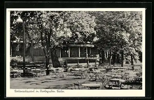 AK Berlin, Zoologischer Garten, Gartenrestaurant