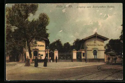 AK Köln, Eingang zum Zoologischen Garten